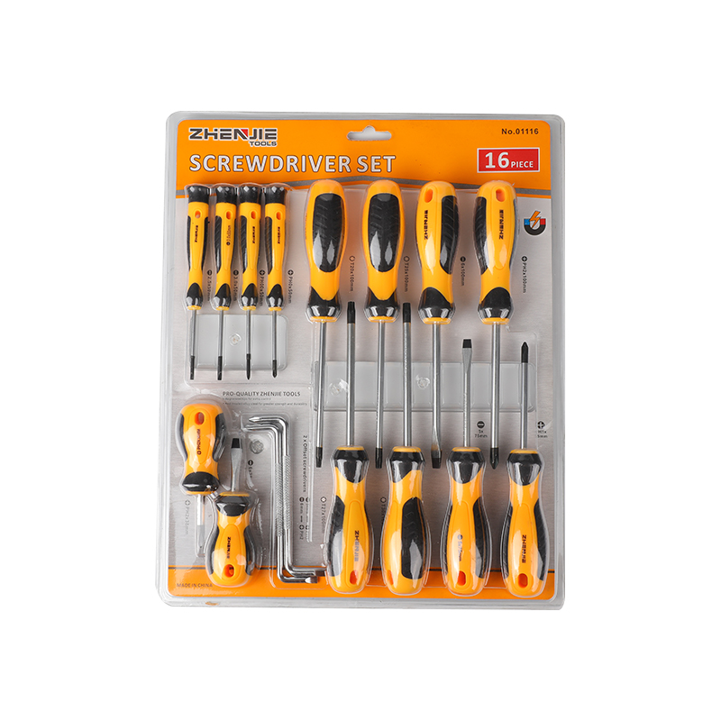 16 buah Set Obeng Phillips & Torx Berlubang