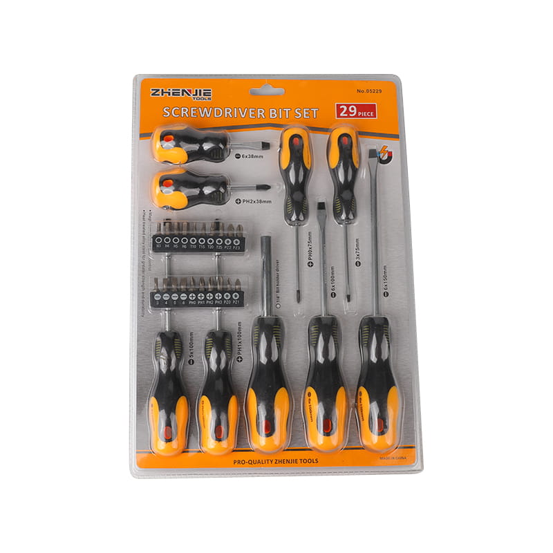 29 buah Set mata obeng Phillips Pozidriv Hex Torx CRV
