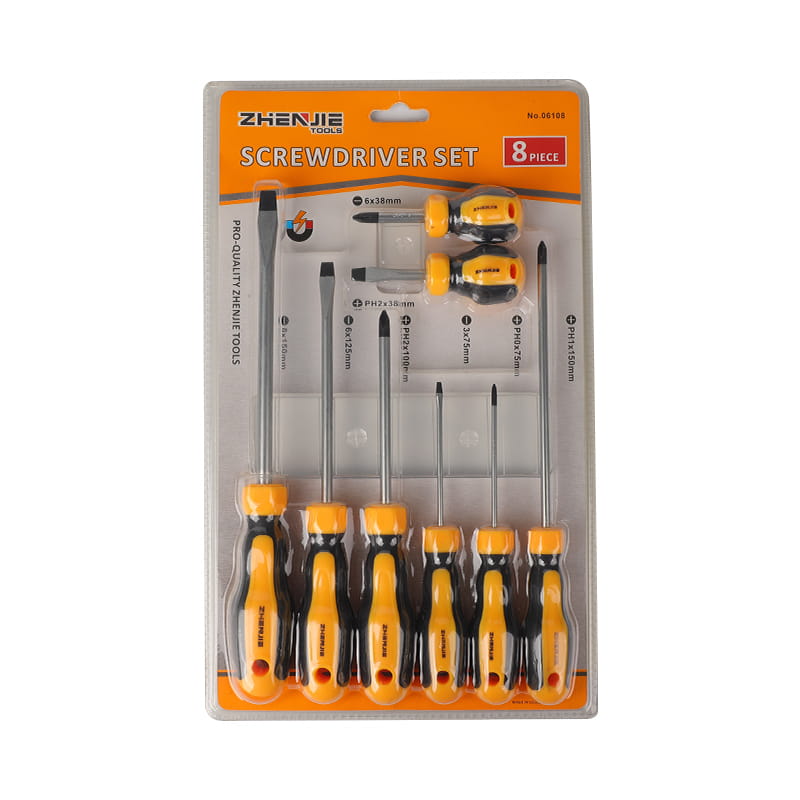 8 buah Set Obeng Pisau CRV Berlubang & Phillips