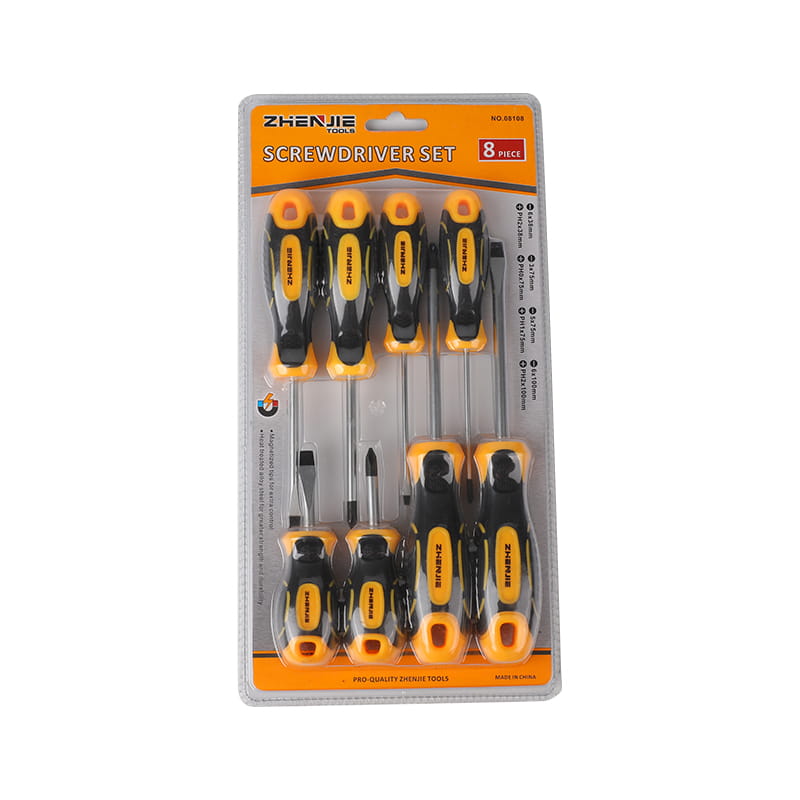 8 buah Set Obeng Phillips CRV & Slot Ujung Magnet