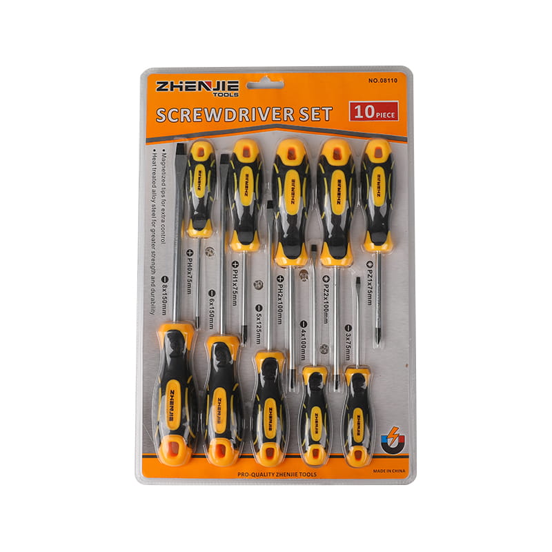 10 buah Set Obeng Phillips Pozidriv CRV Berlubang