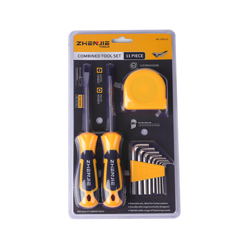 11 buah Set Pita Pengukur Kunci Hex Obeng CRV Slotted & Phillips