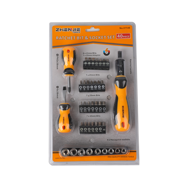 40 buah Set Bit & Soket Ratchet Kemasan Blister Ganda