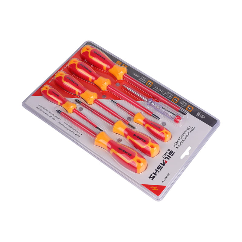 8 Buah kit Obeng Phillips Berlubang Terisolasi