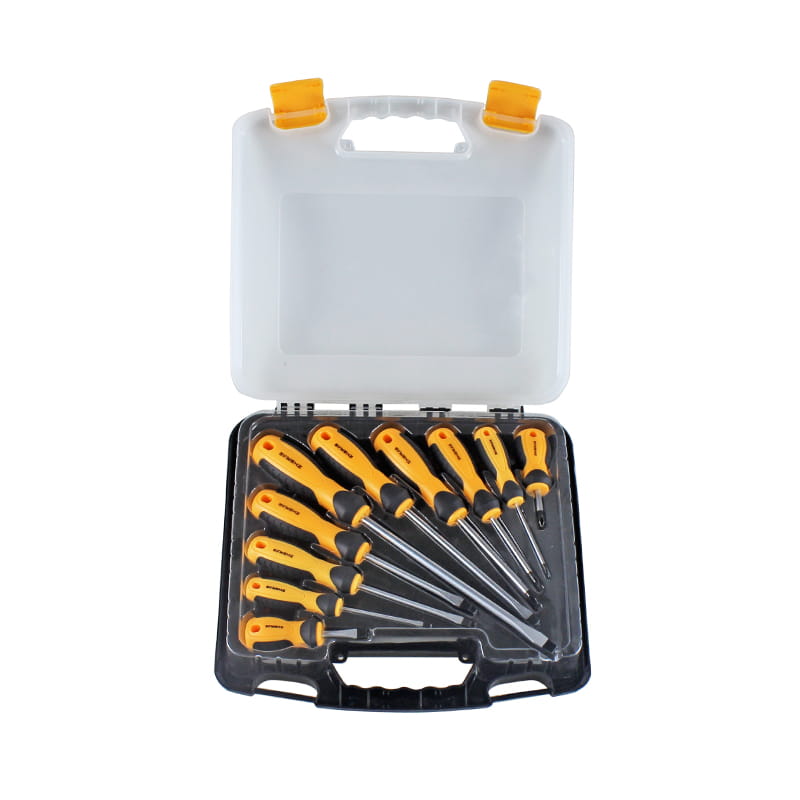 Set Obeng Phillips CRV & Slot Kemasan Kotak Plastik 10 Buah
