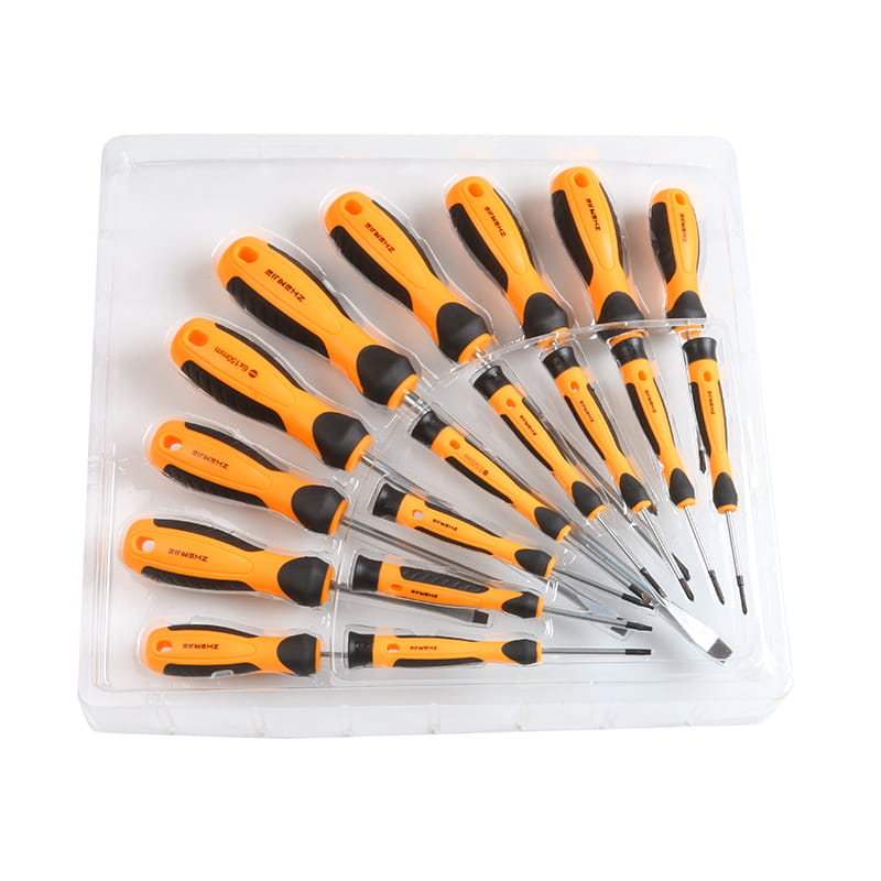 17 pcs PS Tray & Kotak Warna Kemasan Set Obeng Phillips & Torx Berlubang