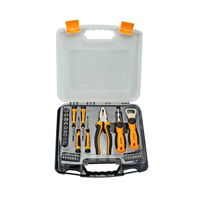 Set Alat Gabungan Obeng CRV Persegi Phillips Pozidriv Berlubang 30 Buah