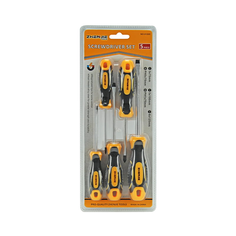 5 buah Set Obeng CRV Berlubang & Phillips