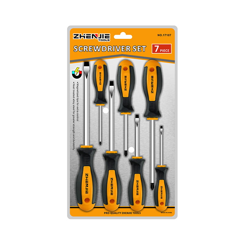 7 buah Set Obeng Phillips CRV & Slot Kemasan Blister Ganda