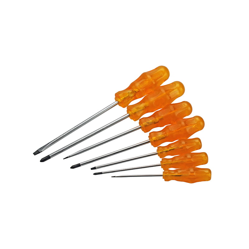7 buah Set Obeng CRV Pegangan yang Dirancang Secara Ergonomis