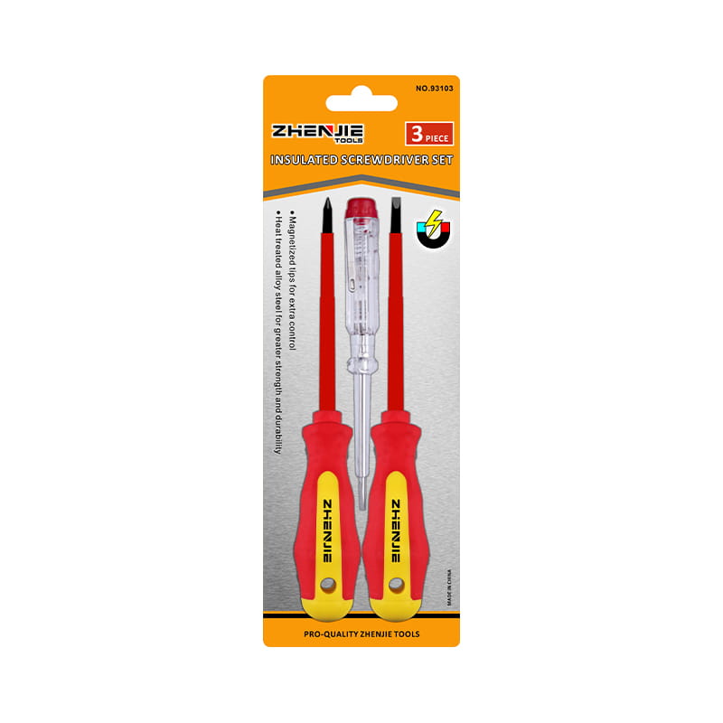 3 buah Set Obeng Berinsulasi Ujung Magnet Berlubang & Phillips