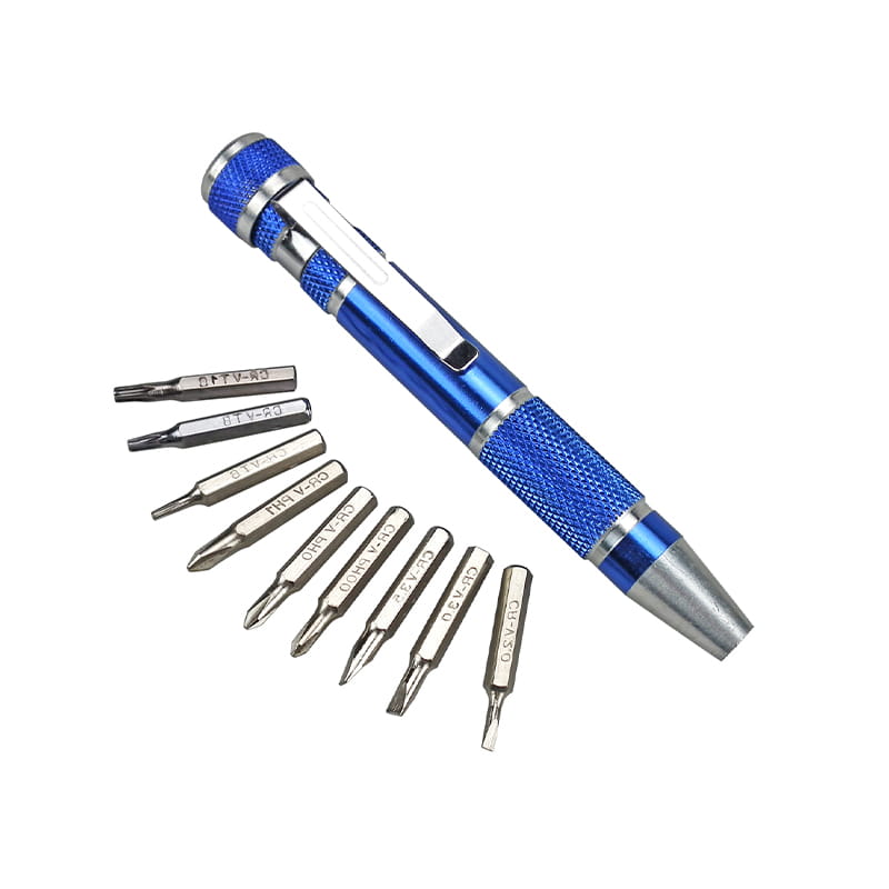 Set Mata Obeng Saku Aluminium 9 in 1